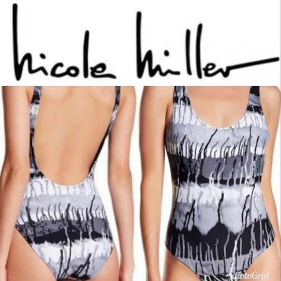 Sale New La Plage Nicole Miller Drips Swimsuit